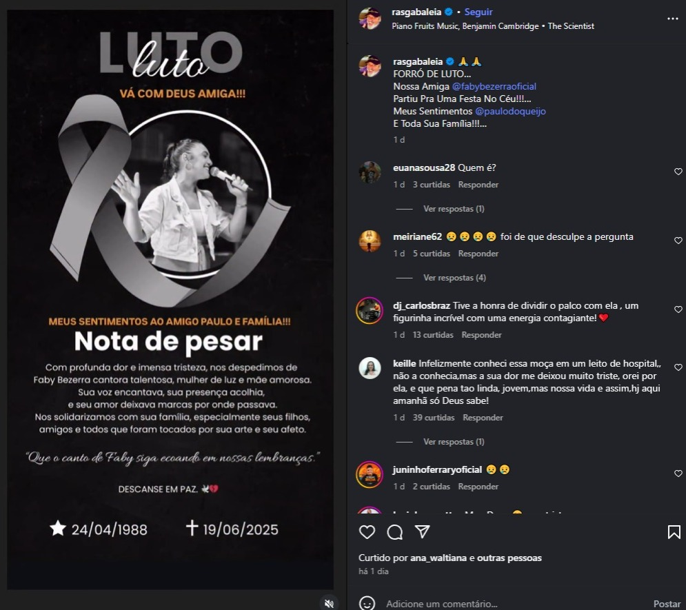 image-137 Cantora Faby Bezerra não resiste após doença que atinge milhares de mulheres