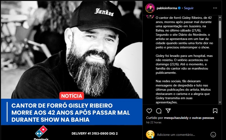 image-172 Após se sentir mal durante um show, cantor não resiste durante apresentação na BA: “Vá em paz”