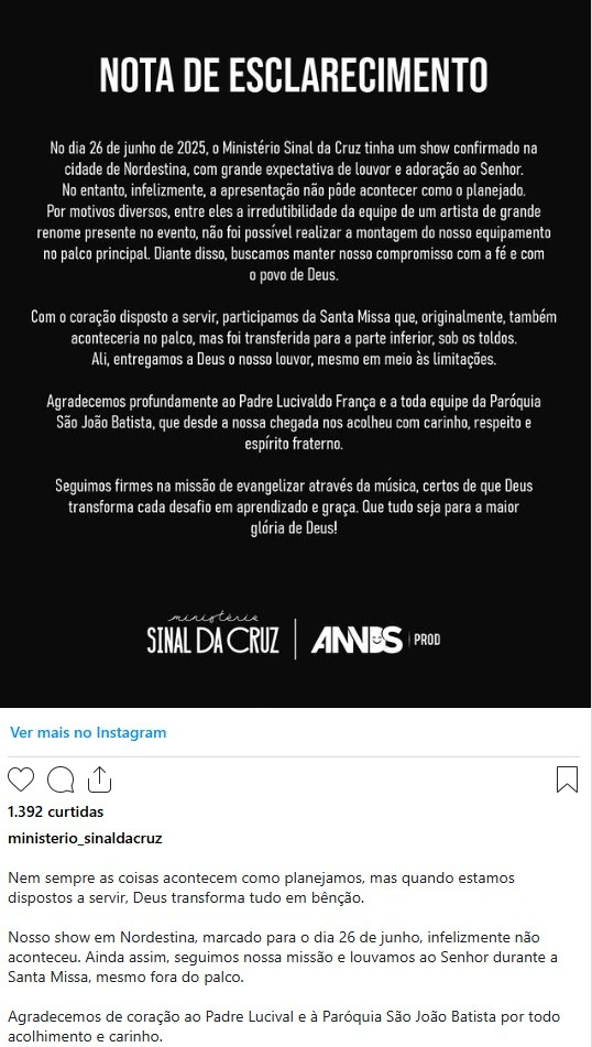 image-89 😠🎤 "Quem é mais importante aqui hoje?" — Padre Fábio de Melo é acusado de barrar banda gospel em evento de São João na Bahia