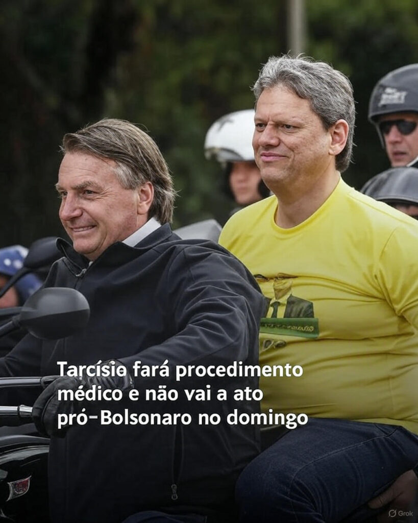 9fa5dec2-53c0-48a4-a7a5-de9c036bb0b4-1-819x1024 Tarcísio Desiste de "Reaja, Brasil": Procedimento Médico Tira Governador da Paulista!
