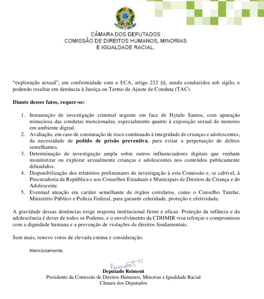image-333-904x1024 Deputado pede prisão preventiva de Hytalo Santos em meio a polêmica nacional que escancara debate sobre exploração infantil na internet