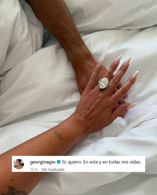 image-360 💍 Após 9 anos juntos, Cristiano Ronaldo pede Georgina Rodríguez em casamento com anel avaliado em até R$ 158 milhões: ‘Nesta e em todas as minhas vidas’