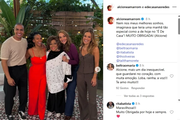 image-95 🚨Alcione manda recado para Trump ao vivo na Globo e Rita Batista reage: “Muito obrigada por hoje e sempre!”